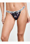Black Floral Demi Bra And Thong Lingerie Set - 4