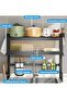Kitchen sink storage rack Dish drain rack Multi functional counter top Dish sink Dish storage cupboard above sink - 3