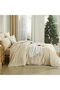Duvet Cover 240 x 260 cm Beige Cream Seersucker Plain Microfibre Bedding Set for 2 Adults - 6