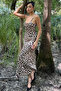 Leopard Pattern Women's Adjustable Strap Dress