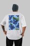 Blueberry 2 Oversize Back Printed White T-Shirt Unisex 100% Cotton Premium Design Streetwear - 2