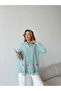 Women's Oversize Shirt with Embroidered Front and Sleeves, Beaded Work - 8