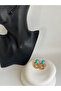 Gold Color Turquoise Earrings (3.2 cm) - 5