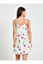 White Strappy Tulip Print Nightdress - 4