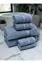 - 6 Pcs Towel Set, Amani Touch, 100% Cotton, 550 GSM, Sky Blue, 2pcs Bath Towel 70cmx140cm, 2 Pcs Hand Towel 40cmx70cm, 2Pcs Face Towel 33cmx33cm, Ultra Soft and Absorbent - 5