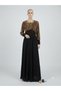 Leopard Print Top and Skirt, Partial Tulle and Lined, Dress with Metal Detail on the Collar. - 3
