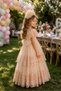 Girls' Evening Dress with Buckle Accessories, Princess Dress, Birthday and Party Dress - 3