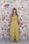 Olive Low-Cut Zippered Jumpsuit - 2
