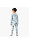 Cotton Crew Neck Long Sleeves Pyjama Set with Safari Print - 7