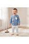 Cotton Long Sleeves Pyjama Set with Underwater Embroidery - 2
