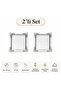 Silver Flower Detailed Square Presentation Tray 22X22 cm Engagement Coffee Tea Dessert Treat Tray