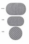 Bubble Embossed Bath Rug Washable Color Gray Set of 3 Non-Slip Base Without Fringe 60X60(Round) 50X80(Oval) 60X100(Oval) - 2