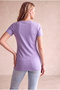 Maternity Lilac Cotton Crew Neck Short Sleeve Printed T-Shirt Maeve - 5