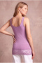 Maternity Lilac Cotton Crew Neck Sleeveless Lace Detailed Long Undershirt Millie - 4