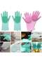 Magic Silicone Dish Washing Gloves, Silicon Cleaning Gloves, Silicon Hand Gloves for Kitchen Dishwashing and Pet Grooming, Great for Washing Dish, Car, Bathroom (Multicolour, 1 Pair)