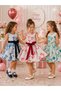 Girl's Dress with Stone Detail, Lining, Removable Pin Brooch, Bow Detail, Birthday, Special Occasion - 3