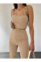Comfortable and Trendy Chain Strap Crepe Crop Top & Pants Set - 5