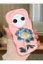 Redmi A3 Pro Compatible Case Camera Protector Pink Silicone Couple Phone Case Floral Pattern
