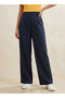 Flexi Waist Linen Blend Wide Leg Trousers