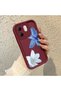 Infinix Smart 9 Compatible Case Camera Protector Burgundy Silicone Couple Phone Case Floral Pattern - 2