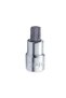 Socket wrench end with 1/2 torx bit