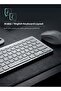 Wireless Keyboard and Mouse Combo, English Arabic Layout, Bluetooth & 2.4GHz Connectivity, White - 3