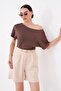 Women's Boat Neck Stone Detailed Blouse - 3