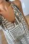 Bohemian Dress with Knitted Back Detail - 3