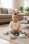 Car Printed Button Detail 100% Cotton Baby Boy Top and Bottom 2-Piece Set