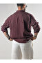 Striped Burgundy Men's Shirt Coc3267 - 4