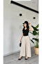 Women's Elastic Waist Skirted Trousers - 2