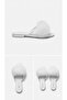Ecru Goose Feather Heelless Women's Slippers 615