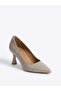 Women's Flora Beige Croco 6 cm Thin Heeled Stiletto - 4