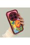 Vivo X200 Pro Compatible Case Camera Protector Burgundy Silicone Couple Phone Case Butterfly Pattern - 3