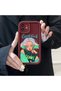 Oppo A5 5g Compatible Case Camera Protector Burgundy Silicone Couple Phone Case Girl Pattern - 4