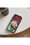 Oppo A5 5g Compatible Case Camera Protector Burgundy Silicone Couple Phone Case Girl Pattern - 5