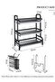 3 Tier Dish Drying Rack Large Capacity Metal Dish Rack with Drainboard Utensil Holder Cutting Board Holder & Hooks Rustproof Kitchen Counter Organizer for Plates, Cups, Utensils - 2
