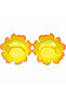 Daisy Shaped Orange Yellow Hawaiian Party Glasses - 2