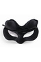 Black Suede Red Yellow Glitter Cat Mask - 3