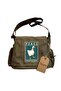Aesthetic Animal Art Printed Unisex Green Messenger Bag