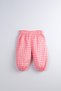 100% Cotton Flamed Muslin Fabric Loose-Fit Pants for Baby Girls and Children (with Stone-Embellished Red Hearts)