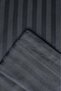 Elite Black Striped Satin Double Duvet Cover Set - 4 Pieces - 5