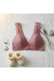 Women's Lace Front Snap Breastfeeding Bra Cherry Color Bb2718 - 4
