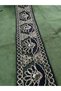 Sequin Embroidered Floral Pattern Lace Ribbon 5 cm Black-Gold - Evening Dress, Dress, and Home Textile Decoration 1 Meter - 2