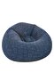 105cm Geometric Inflatable Sofa Chair, Flocked PVC, 2-in-1 Valve, Navy - 4