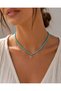 Turquoise Beaded Women's Necklace with Jellyfish Figure and Adjustable Chain
