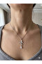 26Kly53 - Steel Butterfly Pendant with Drop Stone - 2