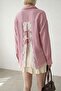 Back-Tie Muslin Shirt Pink