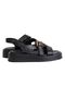 صندل نسائي من الجلد Dg6093 باللون الأسود - 8
