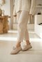 Bio Detox 01 Beige Genuine Leather Women's Shoes